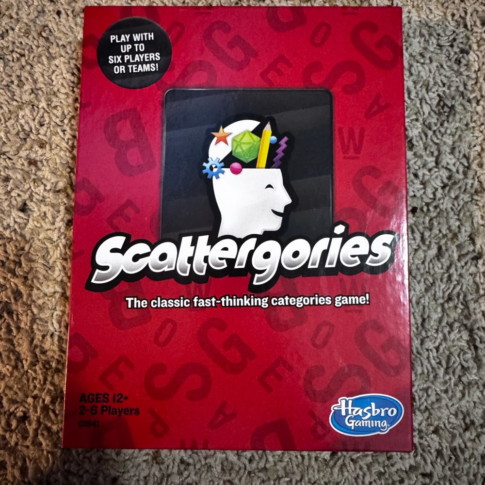 Hasbro Scattergories Game - Black and Red